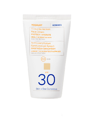 Korres Yoghurt Tinted Sunscreen Face Cream SPF 30 Solskydd & solvård Unisex 50 ML