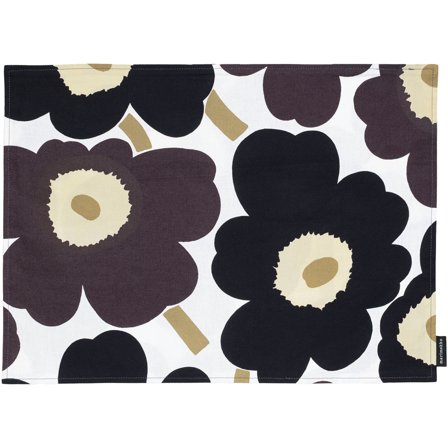 Marimekko Unikko pöytätabletti 31 x 42 cm musta, valkoinen, beige