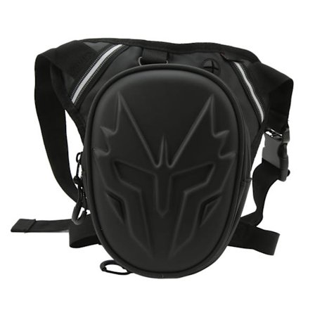 Moottoripyörän jalkalaukku PVC Matta Riippuva Jalkatasku Monitoiminen Reisilaukku Ulkokäyttöön Musta