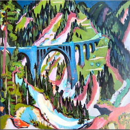 Brücke Bei Wiesen,, Ernst Ludwig Kirchner Brun
