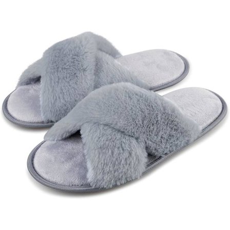 Tøfler Dame Pels Tøfler Plys Varm Tøfler