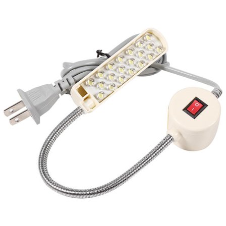 Symaskine Lys Svanehals Lampe Magnetisk Base Kontakt Fleksibel Montering (20 Leds)