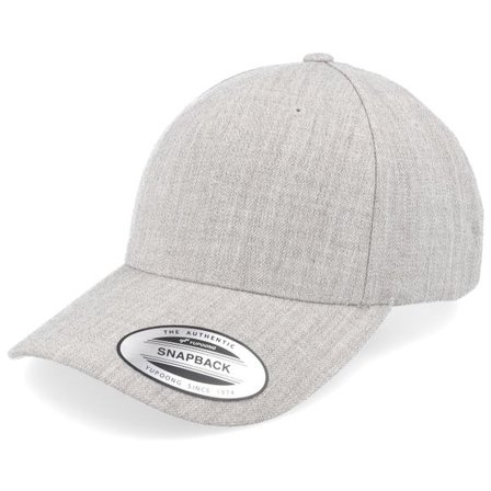 Yupoong - Grå adjustable Keps - Classic A-Frame Heather Grey Adjustable @ Hatstore