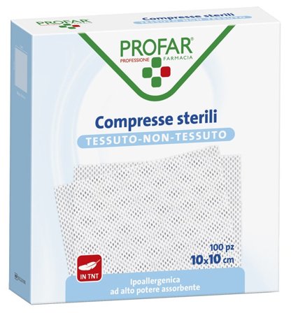 Profar Garza Compressa TNT 10x10cm 100 Pezzi