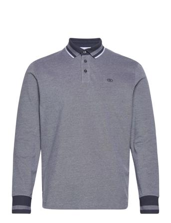 Basic Longsl Polos Long-sleeved Grå Tom Tailor