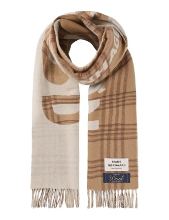 Mads Nørgaard | Woven Wool Logo Scarf | ONE SIZE