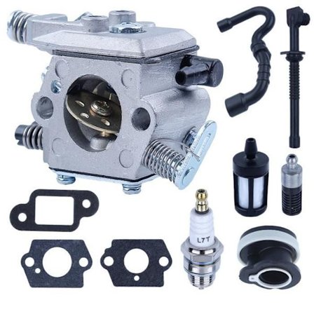 MS180 Förgasare för Stihl MS170 017 018 Motorsåg med bränsleledningsfilterkit 11301200608 11301412200