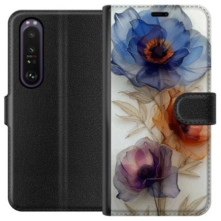 Plånboksfodral till Sony Xperia 1 III med Silkesblommor