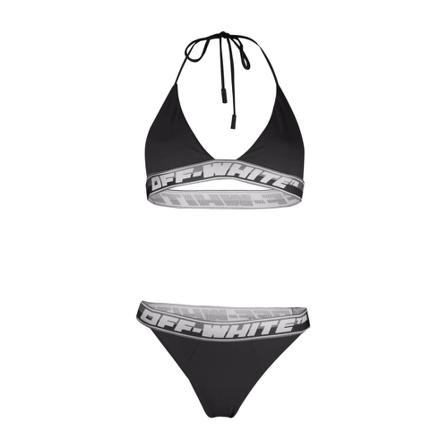 Off White Logo Band Bikini Sort, Dame