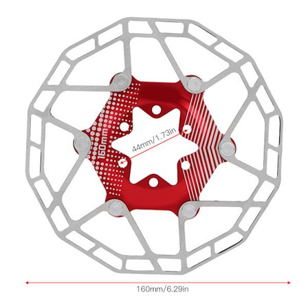 Cykel Ultralet Flydende Rotor Bremseskive Belægning Tilbehør 160mm til Mountain Road Cykelrød