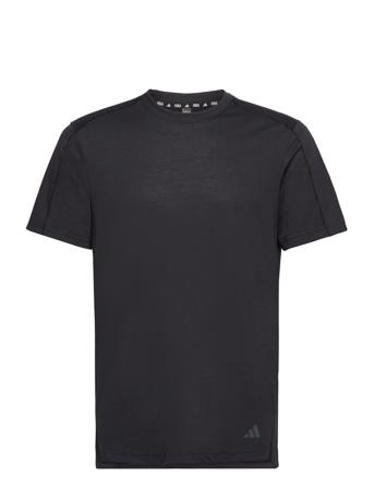 Yoga Base Tee T-shirts Short-sleeved Svart Adidas Performance*Betinget Tilbud