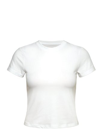 Cotton Blend Slim Tee White Casall