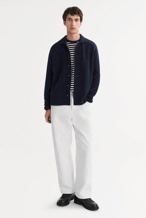 Soft Goat - Men's Shirt - Men cashmere sweater - M - Navy