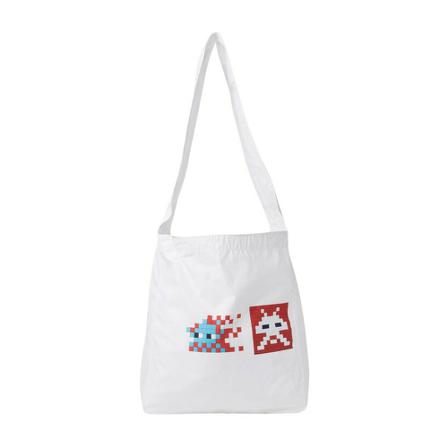 Comme des Garçons, Tote Bags Wit, Heren, Maat:ONE Size,Canvas,print