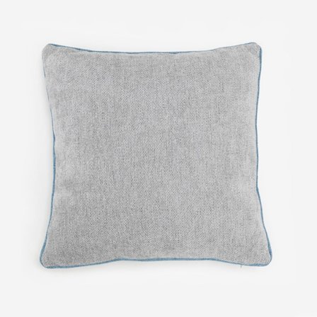 Blå elefant polyesterpude, 45x45 cm