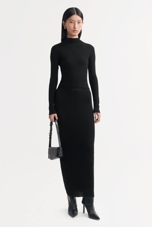 Soft Goat - Ribbed Set - Kaschmir-Set - M - Black