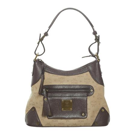 MCM Pre-owned, Shoulder Bags Beige, Dames, Maat:ONE Size