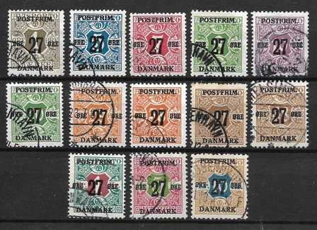 Danmark 1918 - AFA 85-97 - Stemplet