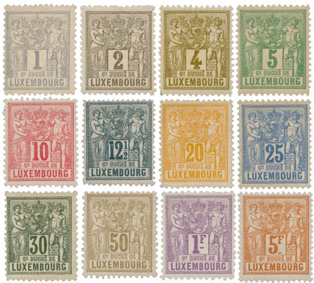 Luxembourg 1882 - MICHEL 45/56 - Ubrugt