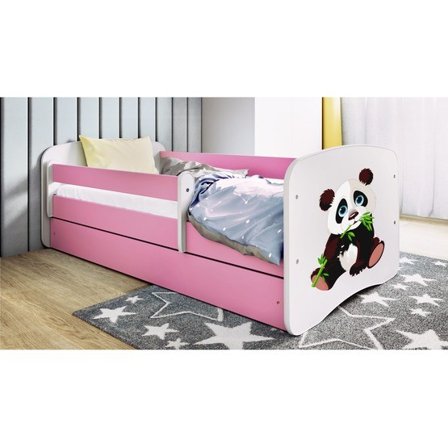 Kocot Kids Barnsäng - Babydreams Rosa Med Madrass - Panda 2 180x80 Cm - Litenleker