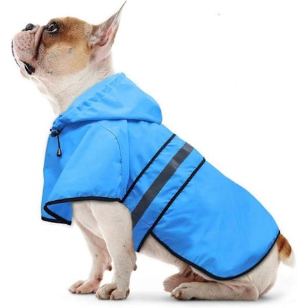 Justerbar Vattentät Husdjur Hund Regnrock med Huva Reflekterande Hund Regnjacka Hund Regnkläder