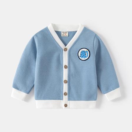 Barn Långärmad Ytterkläder Cardigan Med V-ringad
