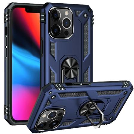 Iphone 13 Pro - Hybrid Ring Skal - Blå