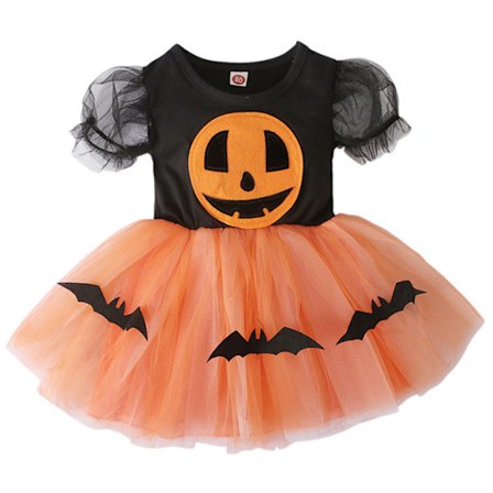 Toddler Baby Girl Halloween Outfit Pumpa Klänning
