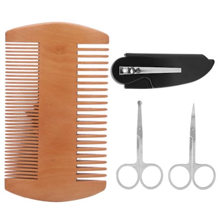 4in1 miesten parran muotoilu- ja muotoilupaketit Partaharja Viikset Sakset Taitettava Trimmauskampa