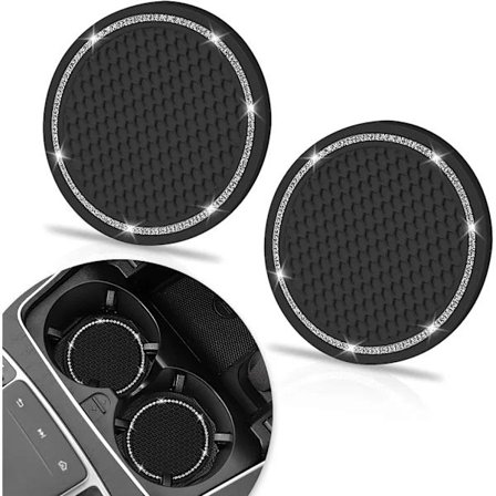 Bilmugghållare Underlägg, Universal Gummi Mugghållare Inredningstillbehör 2,75 Tum Anti-Slip Fordonsunderlägg för Nissan, Mazda och de flesta bi...