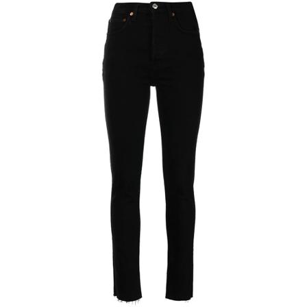 Re/Done, Skinny Jeans Zwart, Dames, Maat:W29