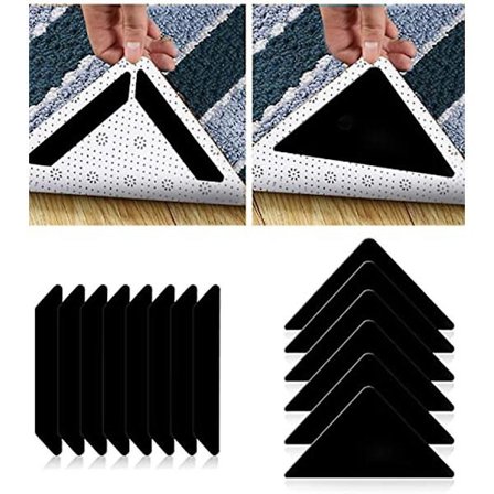 14-pakning dobbeltsidig sklisikre teppelister - holder tregulv flate - fester seg til teppehjørner