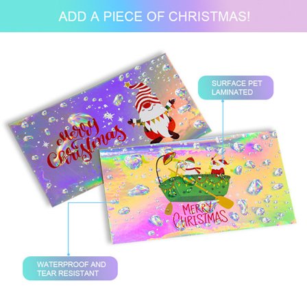 2 st God Jul hälsningskort DIY festinbjudningskort rai