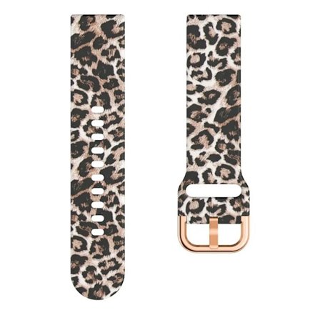 20mm 22mm Leopardtryckt Rem kompatibel Samsung Galaxy watch 7/FE/6/5/4/5pro 45mm Silikonarmband kompatibel Huawei watch GT2-3 42mm Band