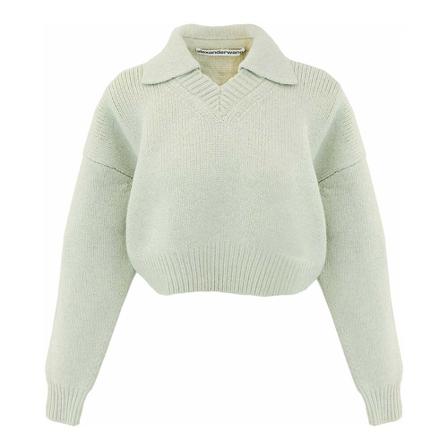 Alexander Wang V-neck Strik Grå, Dame Striktrøjer