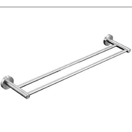 Veggmontert håndkletørker for bad, i rustfritt stål, 60 cm.