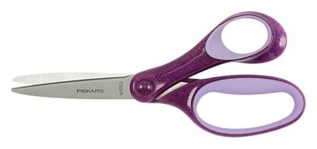 FISKARS BARNESAKS GLITTER LILLA 18CM