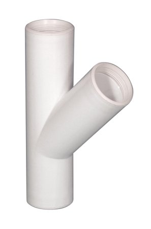 Purus 2910431 T-rør 45°, innstikk 32 mm, Innendørsavløp