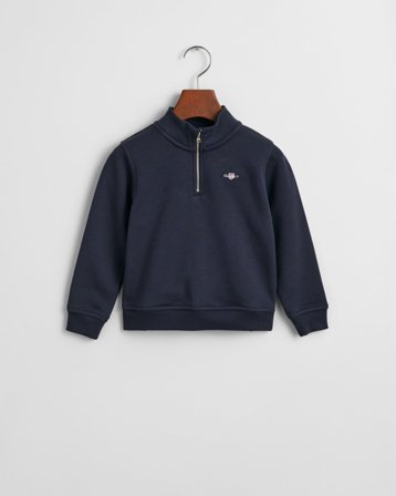 GANT Kinder Sweatshirt mit Reißverschlusskragen (98/104) Marineblau