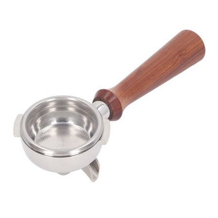 58 mm dobbelt tud portafilter rustfrit stål kurv massivt træhåndtag til Nuova kaffemaskiner