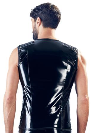 Figursyet Vest i Vinyl for Mænd - Vuxen.dk - Fleshlight, penisringe, overtræk, onani, sexdukker, penispump, penisforlæng & gay.