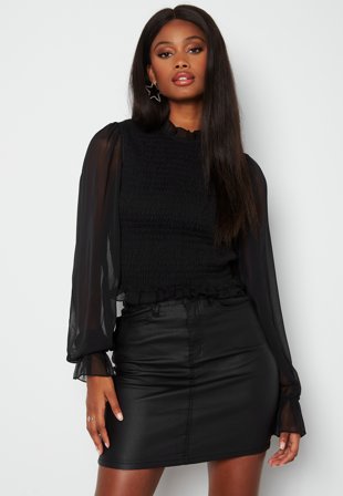 BUBBLEROOM Mejra smock top Black Klær