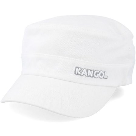 Kangol - Vit army Keps - Cotton Twill White Army @ Hatstore