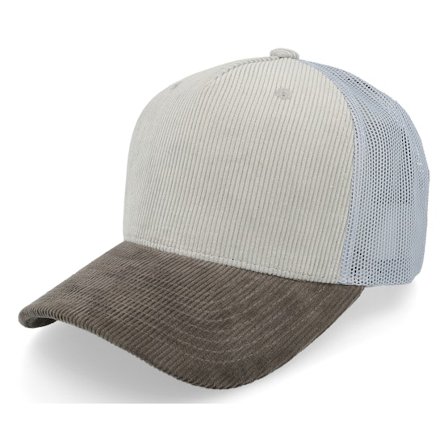 Equip - Grau trucker Cap - Cord Grey/Light Grey A-frame Trucker @ Hatstore