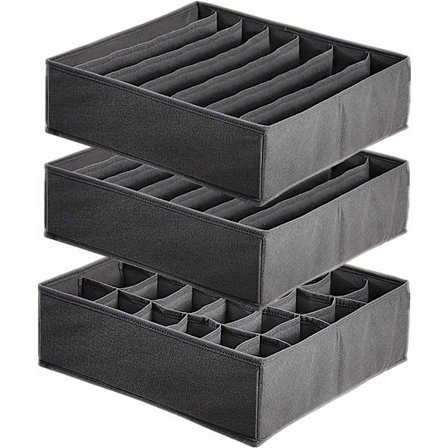 3 skuffer sæt med 7 bh rum + 24 sammenklappelige opbevaringshylder