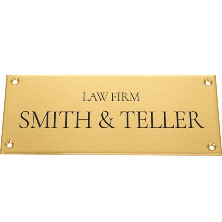 Custom Door Sign - Personalised - Gold - Brass - 170x70mm - Signomatic.com.au