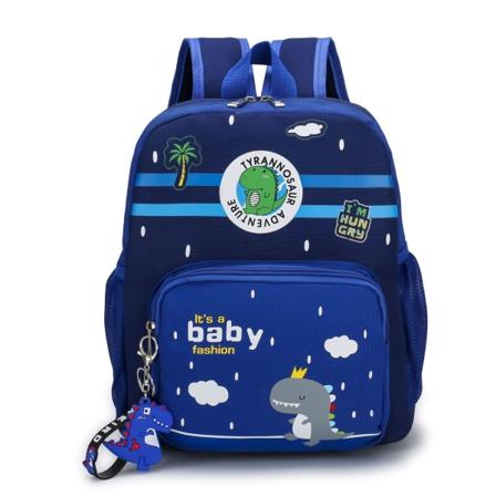 Student Barn Ryggsäck Toddler Skolväska Tecknad Dinosaurie Söt Stor Kapacitet No335 Dark Blue