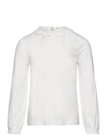 T-Shirt Ls T-shirts Long-sleeved T-shirts Hvit Minymo*Betinget Tilbud