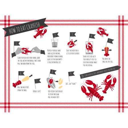 Kebsegilde Dækkeservietter med Instruktioner