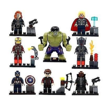 8 stk. Avengers Hulk Minifigurer Byggeklodser Legetøj_aa